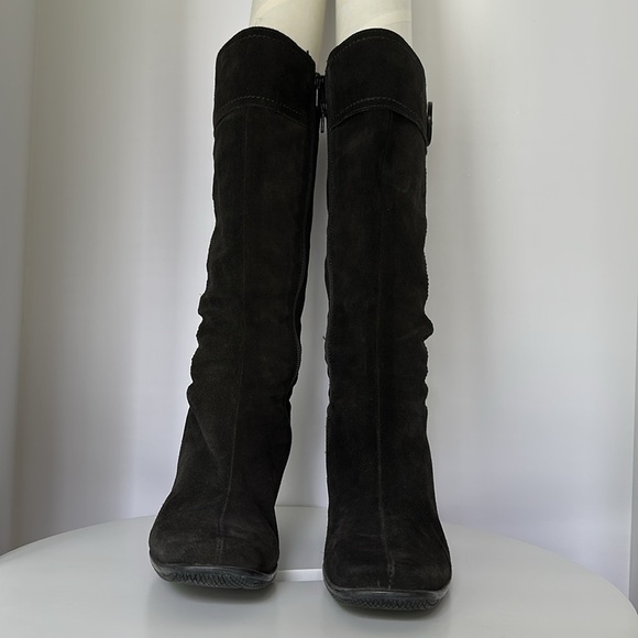 La Canadienne Dorina Boots Waterproof Suede Classic Side Zipper Mid Heel 15104 - Picture 6 of 15